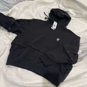 Always Original Snap Button Oversized Crop Hoodie in Size S